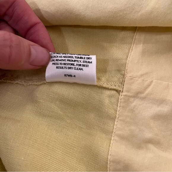 Eileen Fisher Linen Tank Dress Yellow Size Petite Large - Picture 7 of 8